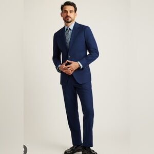 Bonobos Jetsetter Italian Wool Pants. Size 33 Athletic. Navy SharkSkin